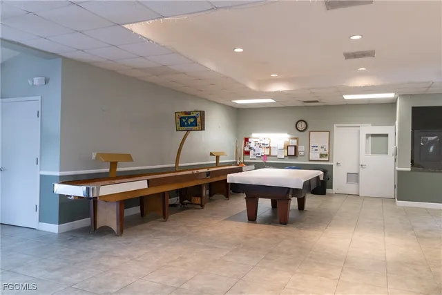 a room with table tennis table