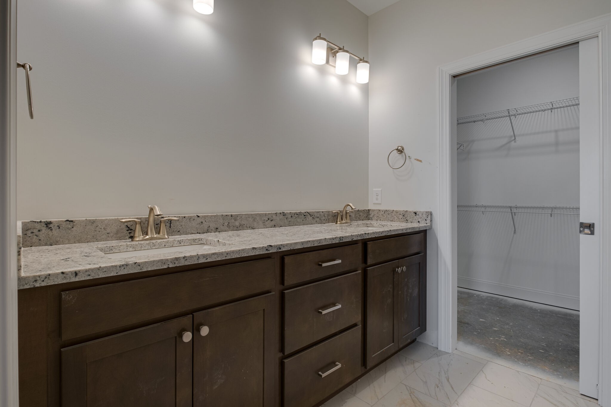 7 The Greens Springfield, TN 37172 - Photo 15 of 29 a bathroom with a granite countertop sink and a mirror