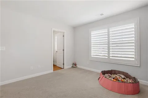 a view of a livingroom with a window