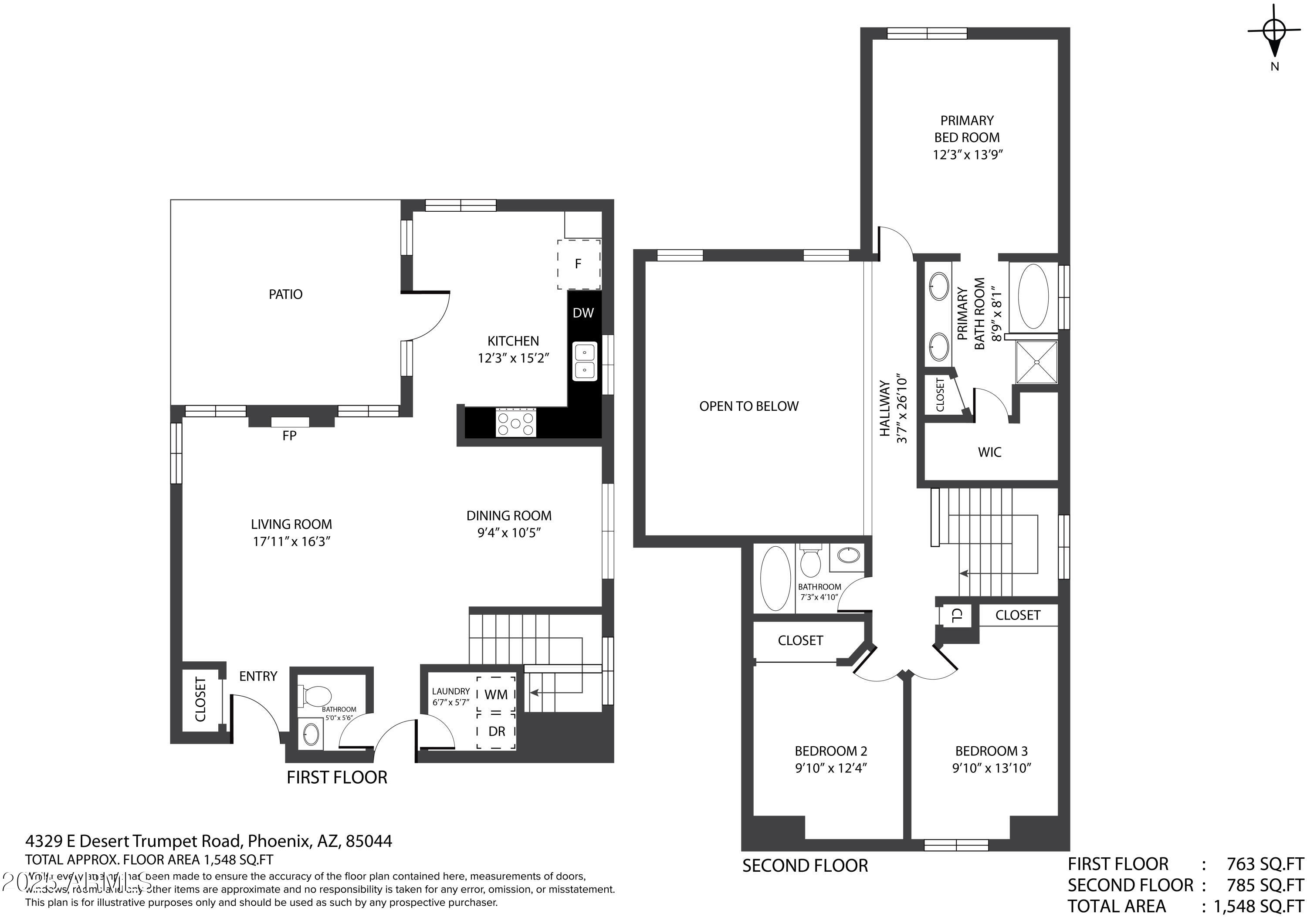 4329 East Desert Trumpet Road Phoenix, AZ 85044 - Photo 47 of 47 1-Floorplan #1