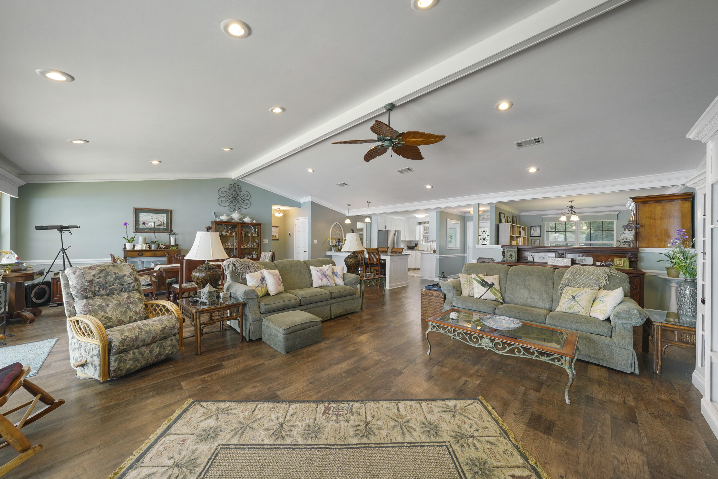 94 George Ellis Point Road Freeport, FL 32439 - Photo 17 of 63 a living room with lots of furniture and view of kitchen