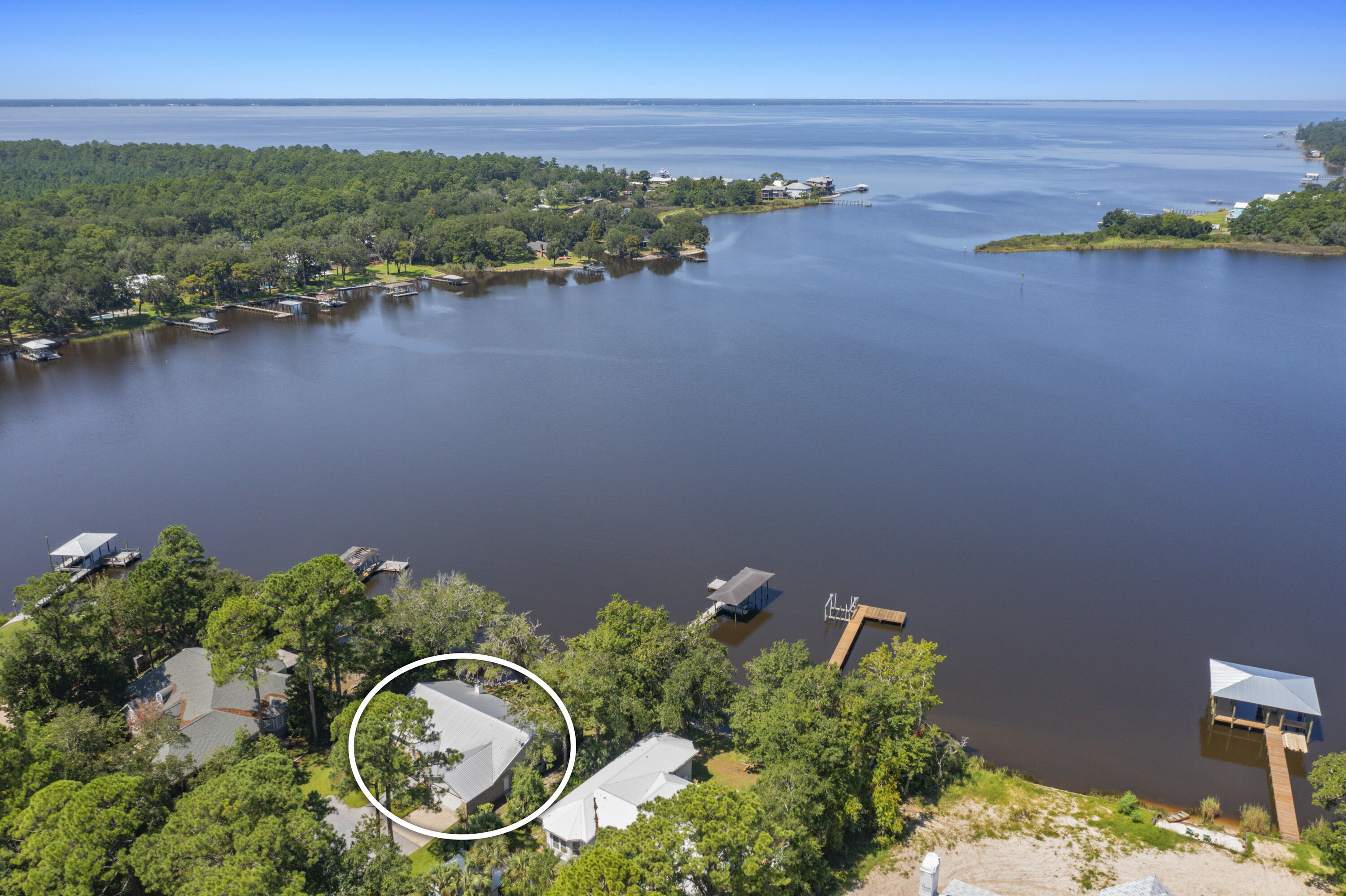 94 George Ellis Point Road Freeport, FL 32439 - Photo 52 of 63 an aerial view of a houses with ocean view