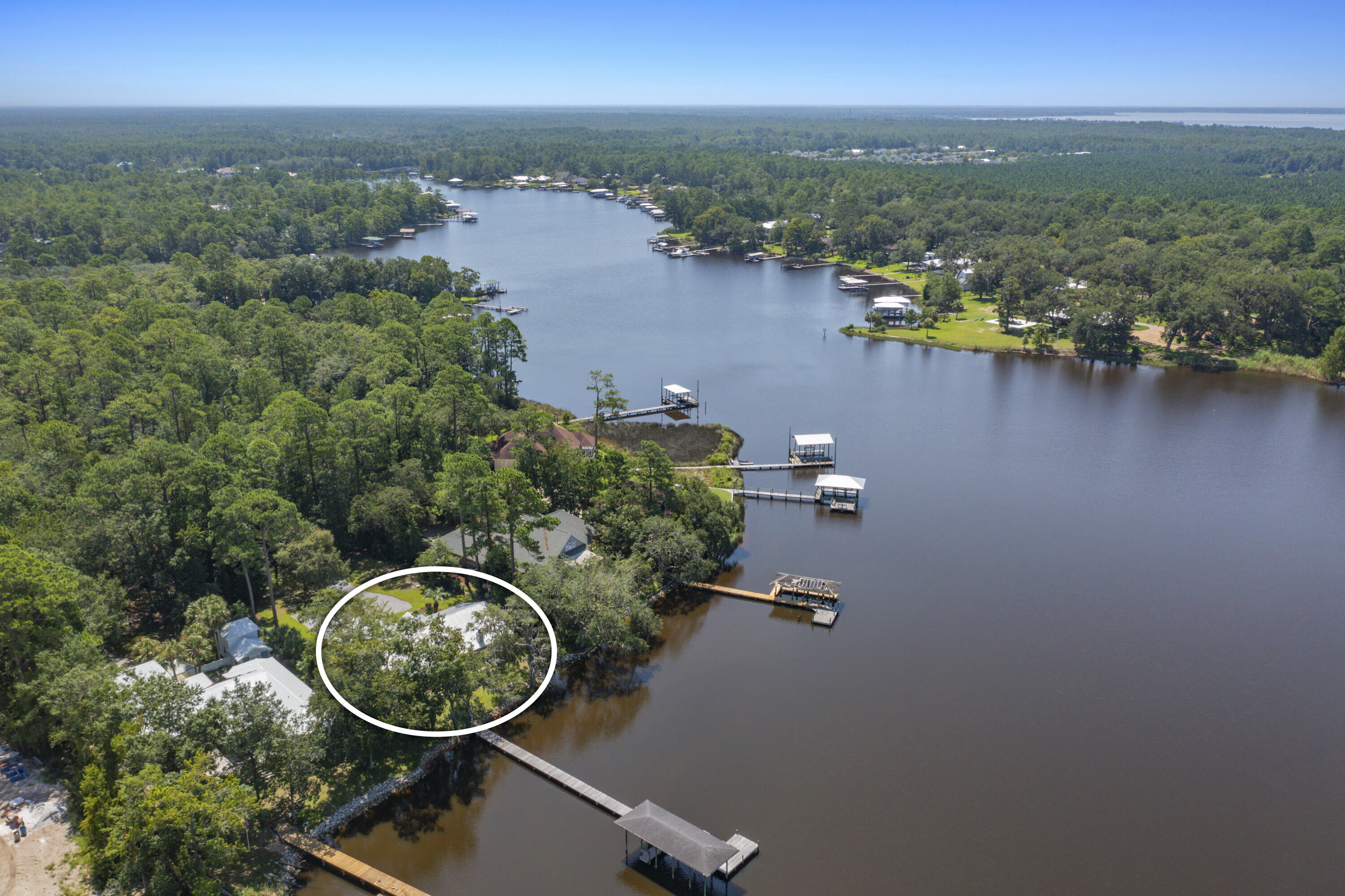 94 George Ellis Point Road Freeport, FL 32439 - Photo 59 of 63 an aerial view of a house with ocean view