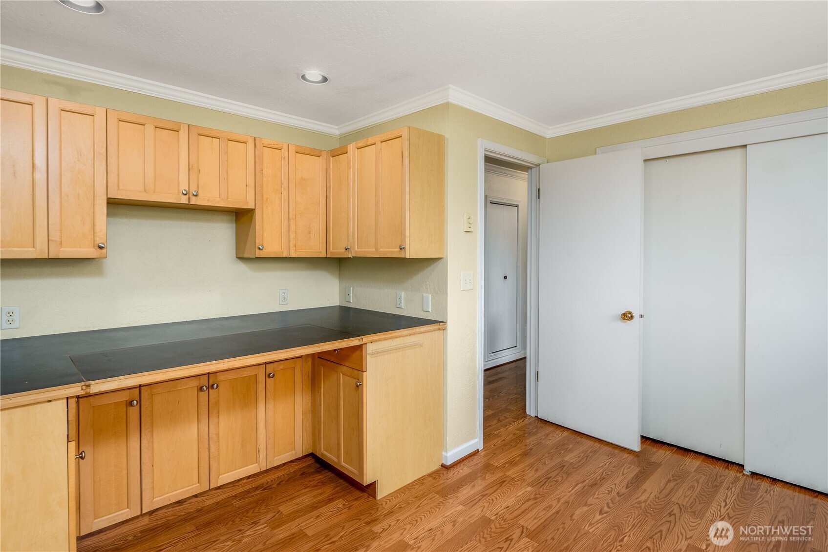 4109 South Reddick Road Port Angeles, WA 98363 - Photo 23 of 38 a view of cabinets and wooden floor
