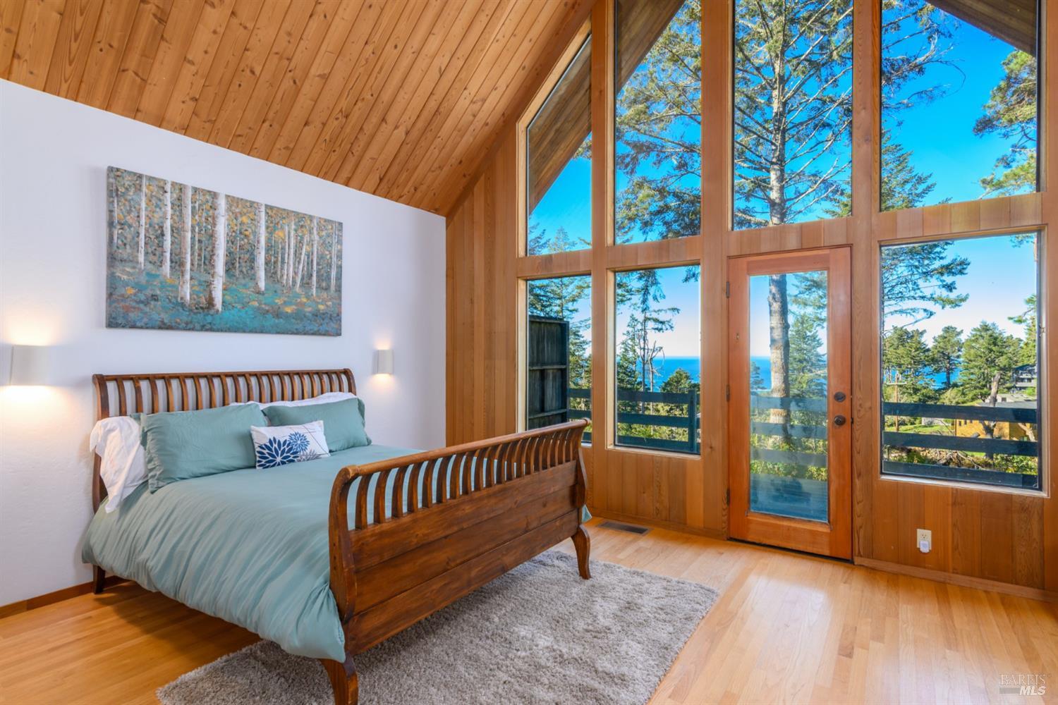 35402 Fly Cloud Road The Sea Ranch, CA 95497 - Photo 29 of 46 The 2nd building, added in 1992, features a gorgeous main bedroom with panoramic views, cathedral wood ceilings and walls of glass...