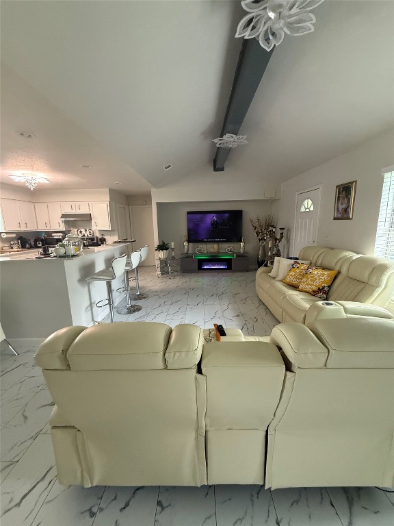 968 Red Town Road Elgin, TX 78621 - Photo 4 of 36 Living room featuring light marble finish floors