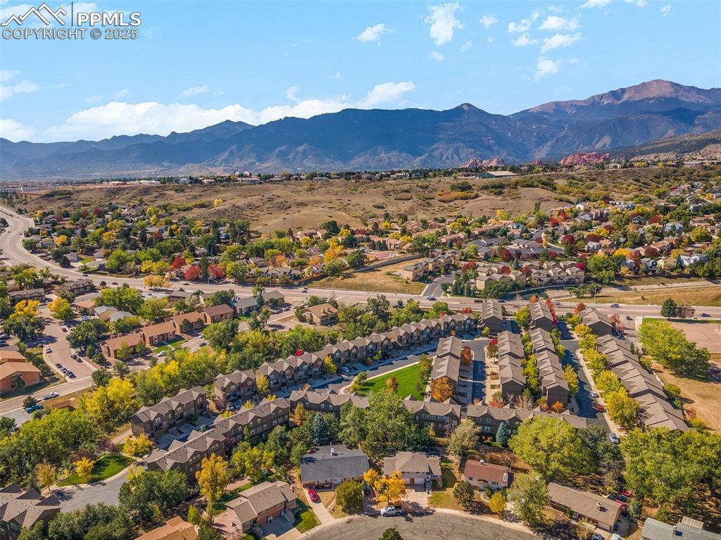 4073 Flash Point Colorado Springs, CO 80907 - Photo 16 of 20 an aerial view of residential house and sandy dunes