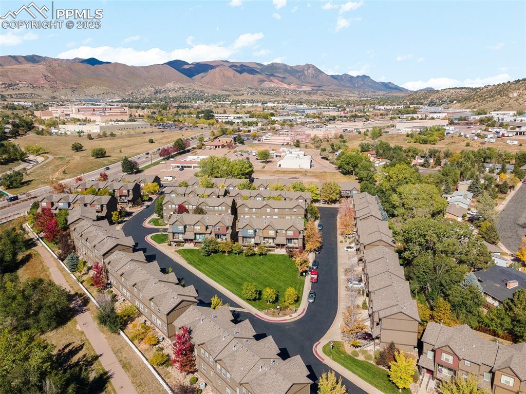 4073 Flash Point Colorado Springs, CO 80907 - Photo 17 of 20 an aerial view of residential houses with outdoor space