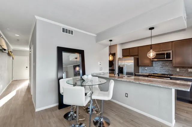 a view of a lake with a mountain in the back