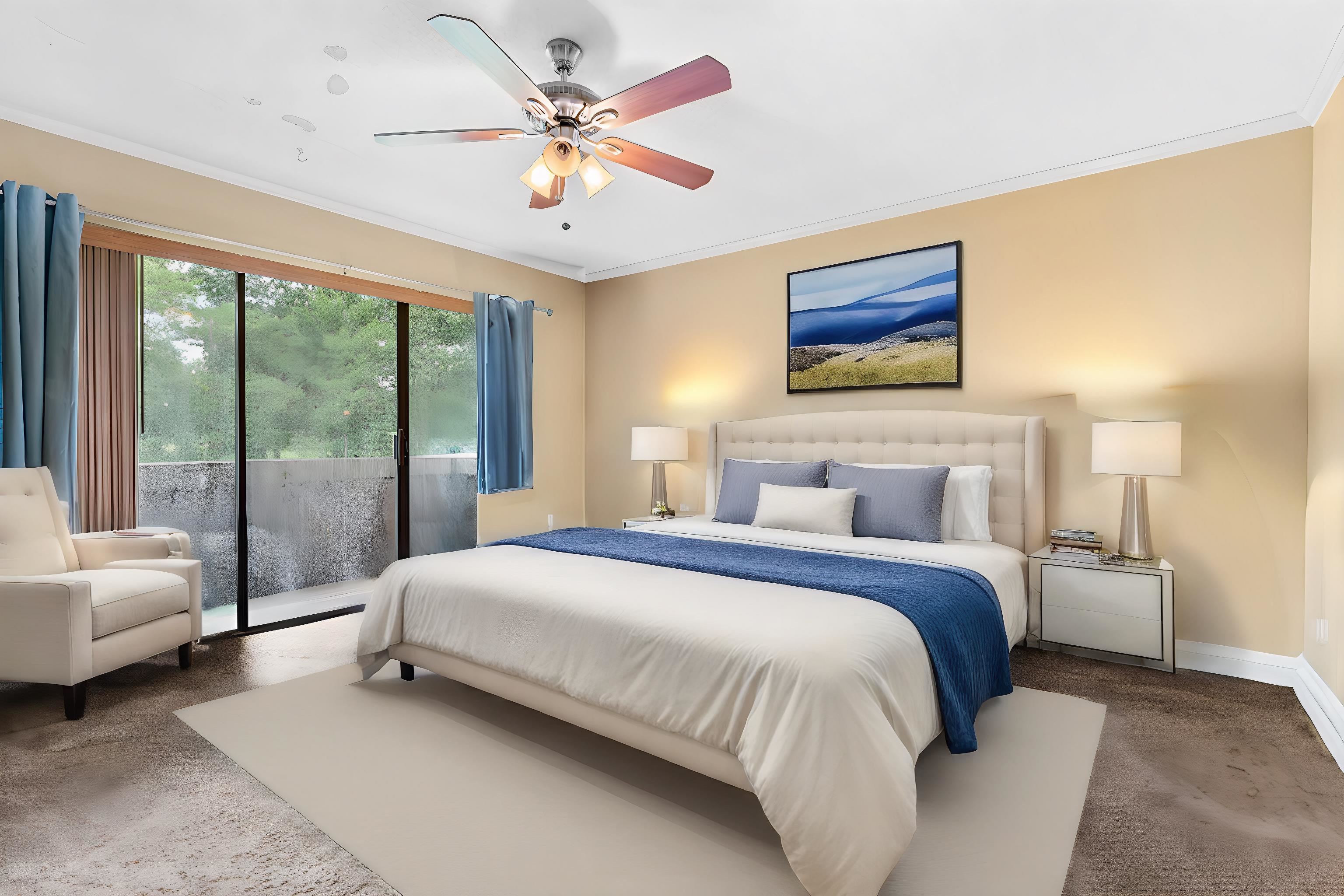 3118 Knob Hill Road Lakeland, TN 38002 - Photo 11 of 27 Bedroom featuring ceiling fan, crown molding, and access to exterior