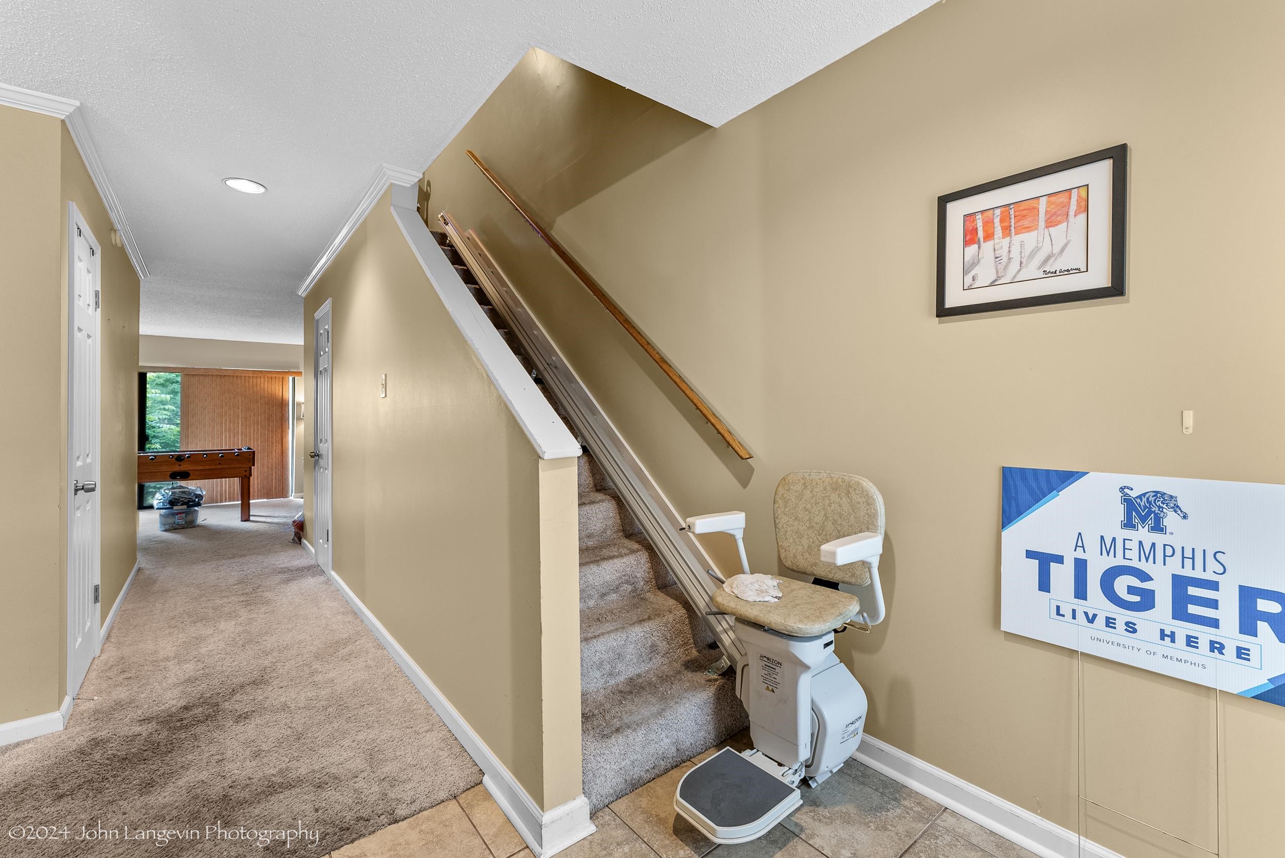 3118 Knob Hill Road Lakeland, TN 38002 - Photo 2 of 27 Stairs with tile floors and ornamental molding