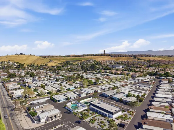 an aerial view of a city