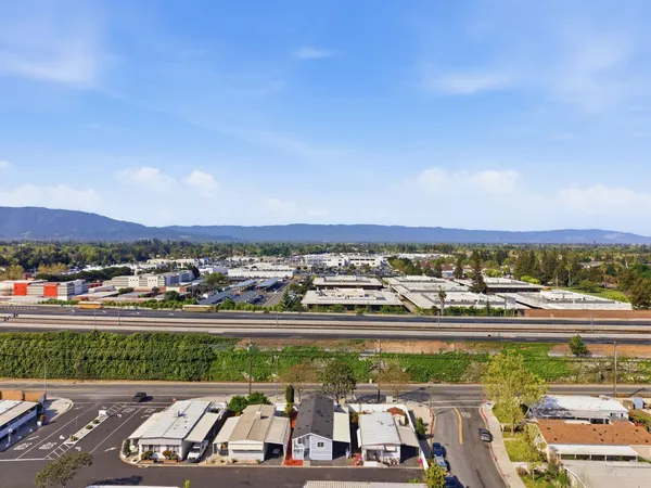 an aerial view of a city