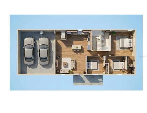 a view of living room filled with furniture