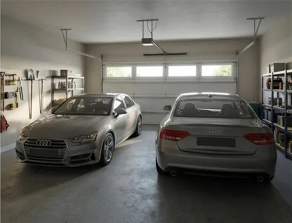 a car parked in garage