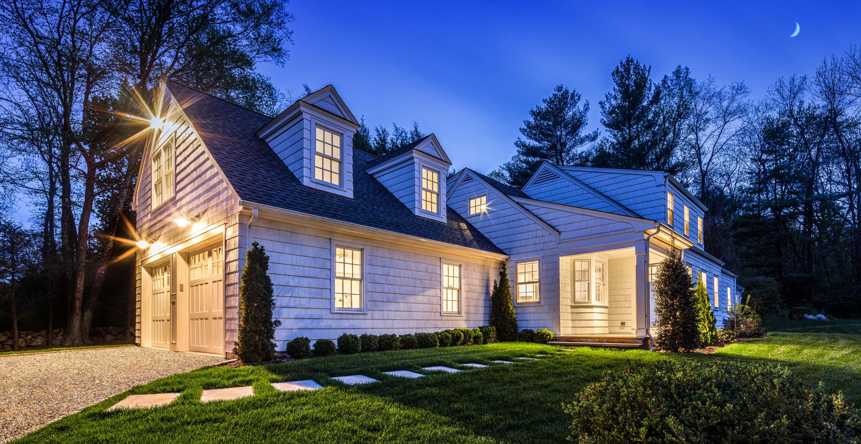 61 Juniper Road New Canaan, CT 06840 - Photo 16 of 17 a view of a house with a yard and pathway