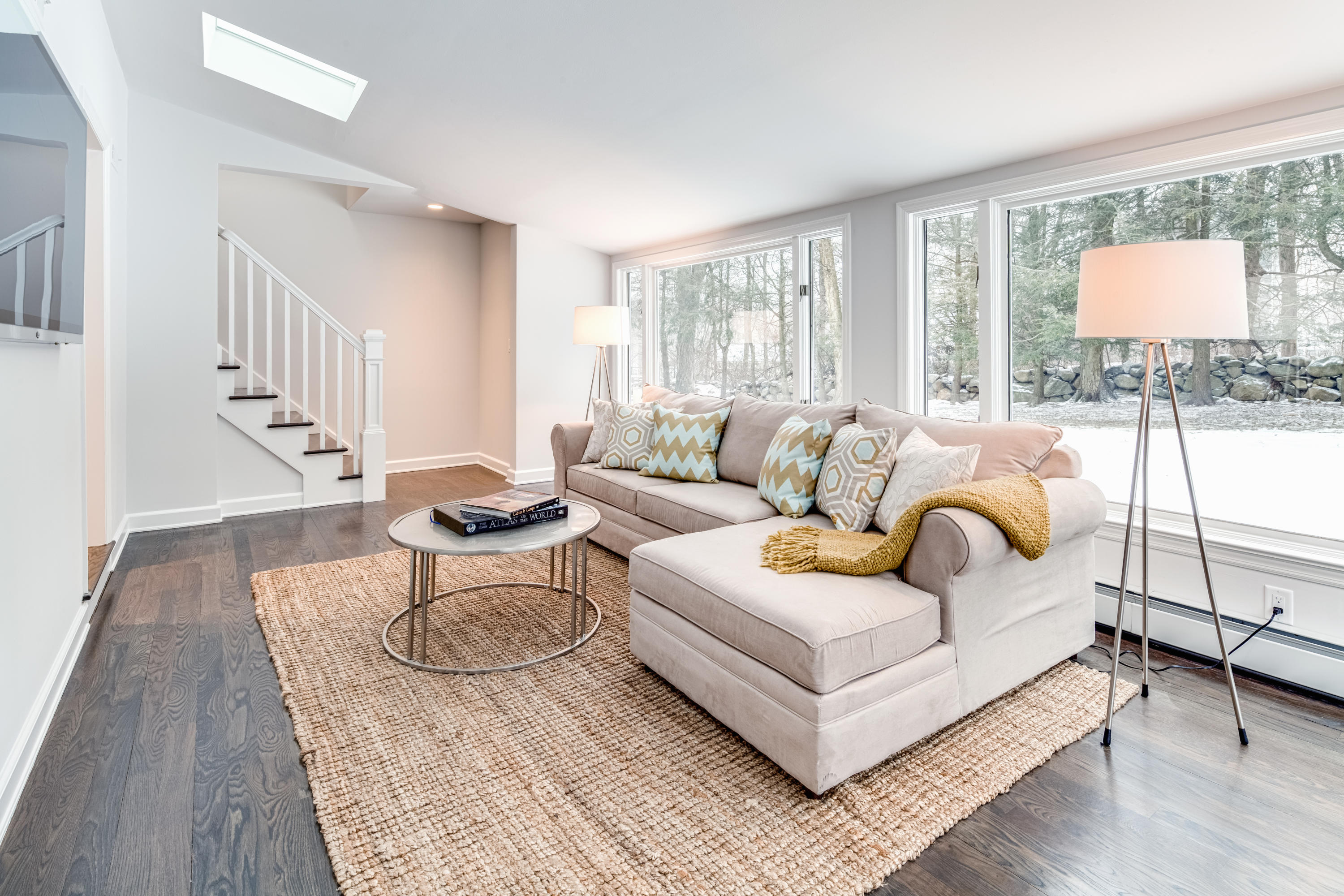 61 Juniper Road New Canaan, CT 06840 - Photo 6 of 17 a living room with furniture and a large window