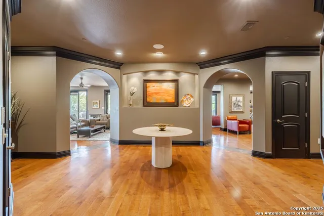 a view of a living room and dining room