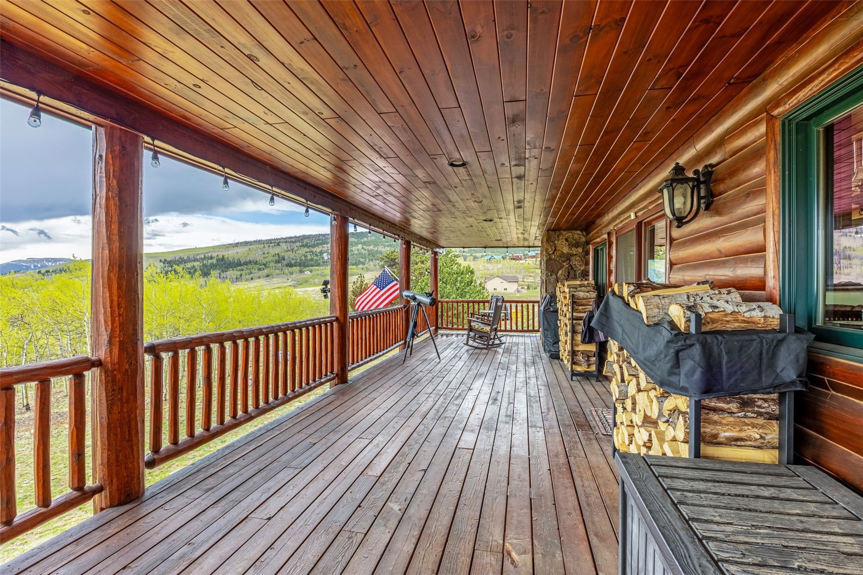 3418 High Creek Road Fairplay, CO 80440 - Photo 35 of 42 a view of a patio with wooden floor