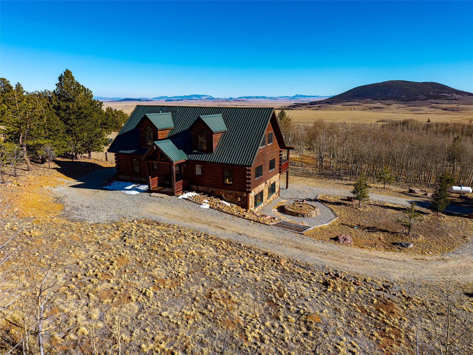 3418 High Creek Road Fairplay, CO 80440 - Photo 41 of 42 a view of a house with a yard