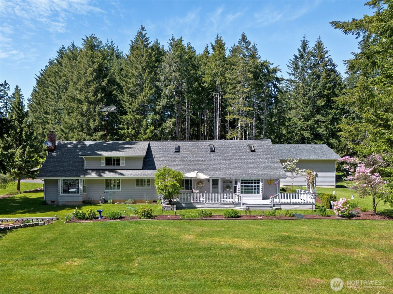629 Brockway Road Chehalis, WA 98532 - Photo 2 of 40 aerial view of a house with a big yard potted plants and large tree