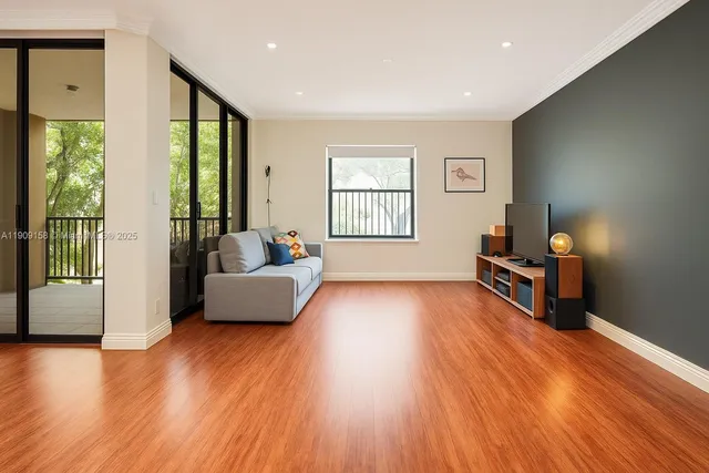 a workspace with furniture and window