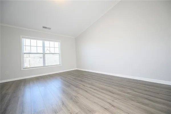 an empty room with an entryway