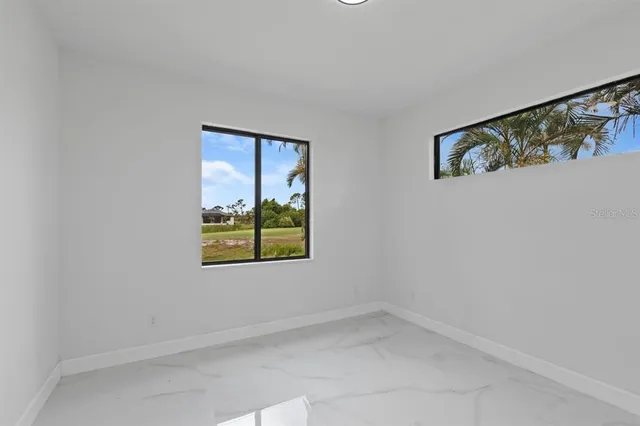 an empty room with a window