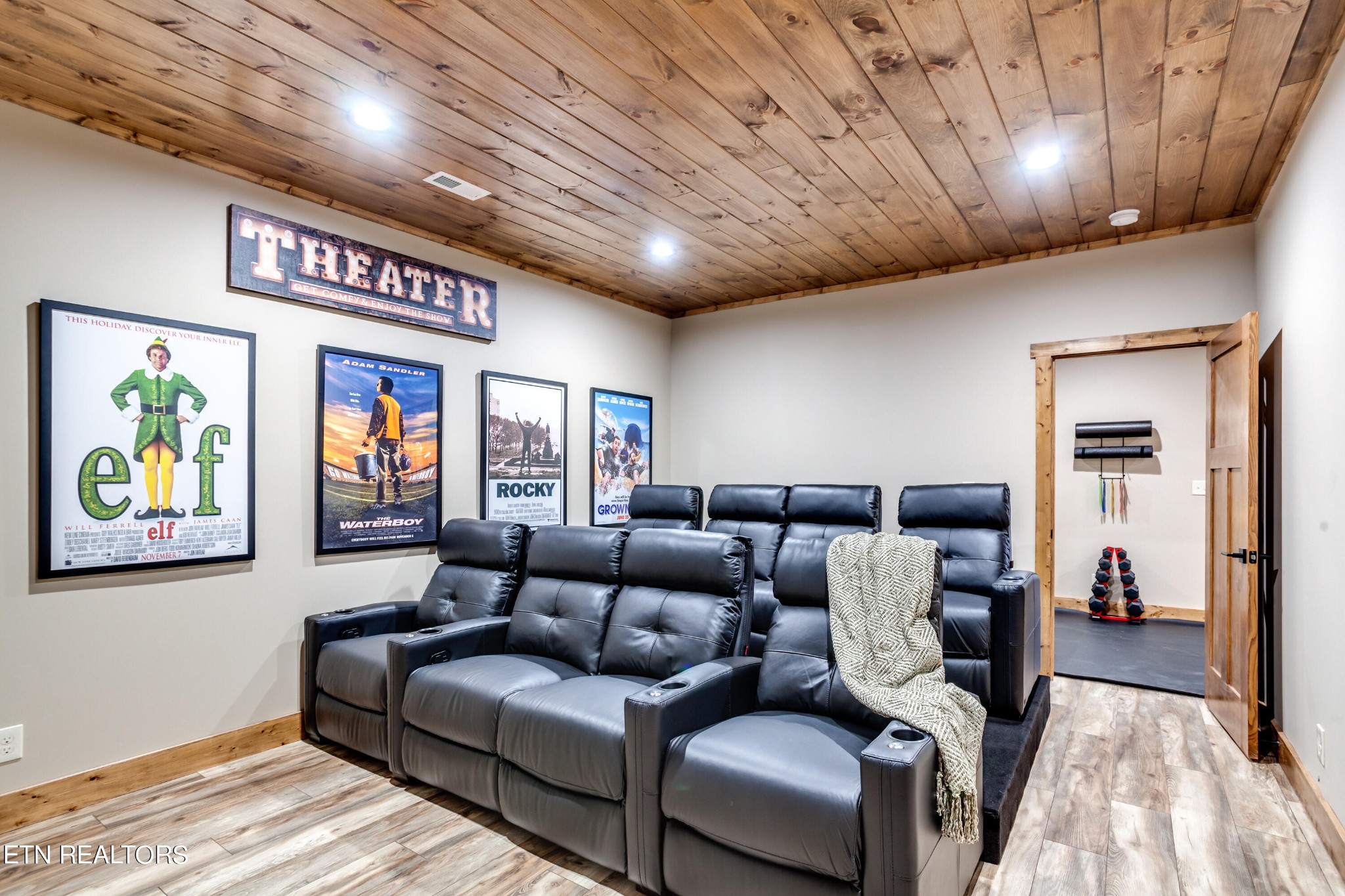 1820 High View Court Sevierville, TN 37876 - Photo 45 of 58 a media room with lots of chairs and wooden floor
