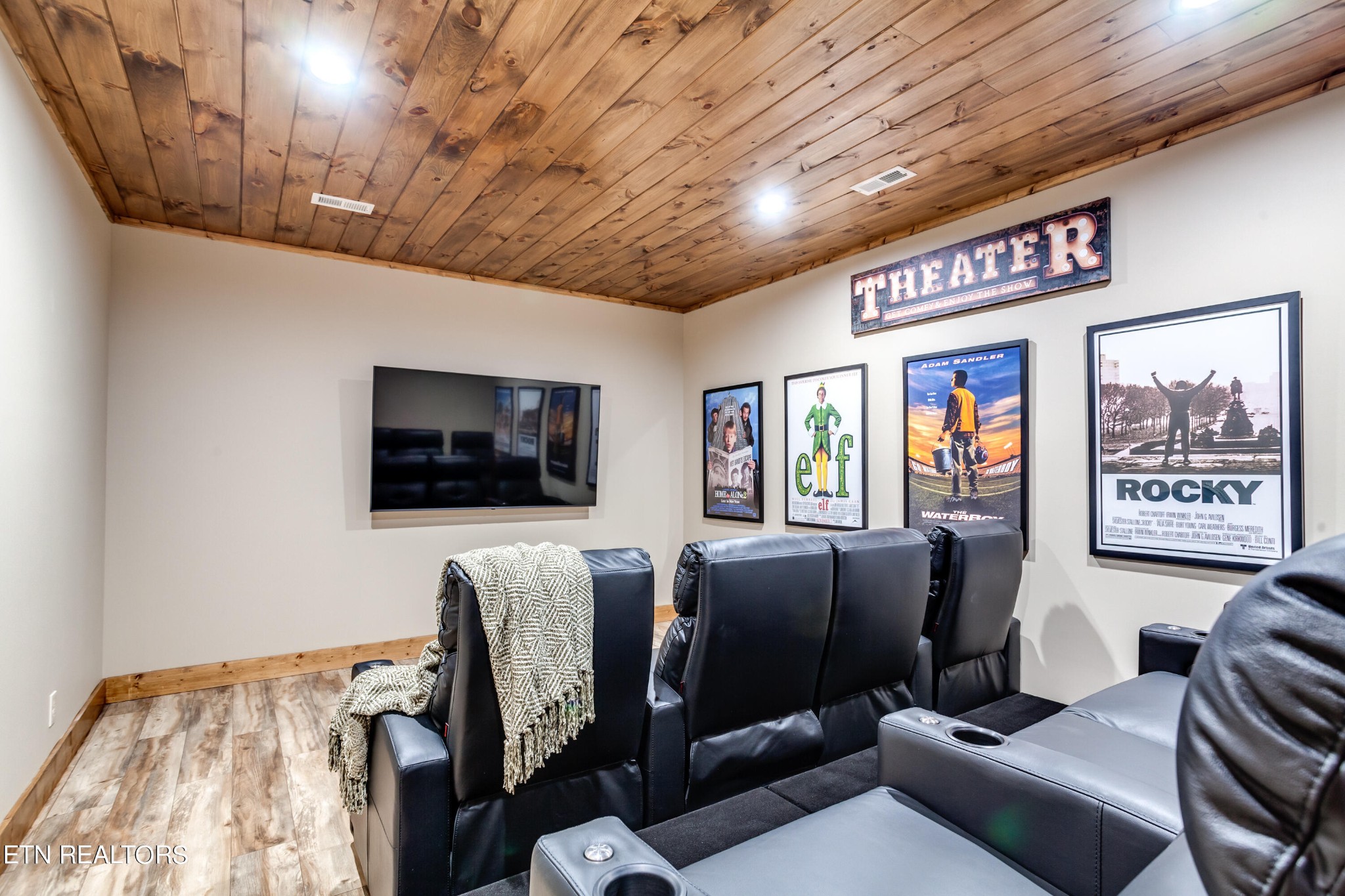1820 High View Court Sevierville, TN 37876 - Photo 46 of 58 a projector room with a bed furniture and a flat screen tv
