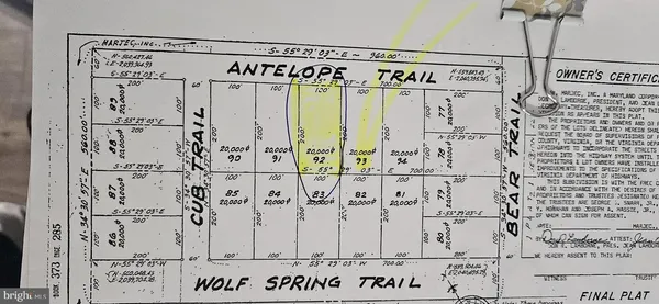 $28,000 | Lot 92 Antelope Trail, Winchester, VA 22602