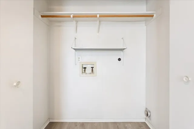 a close view of closet