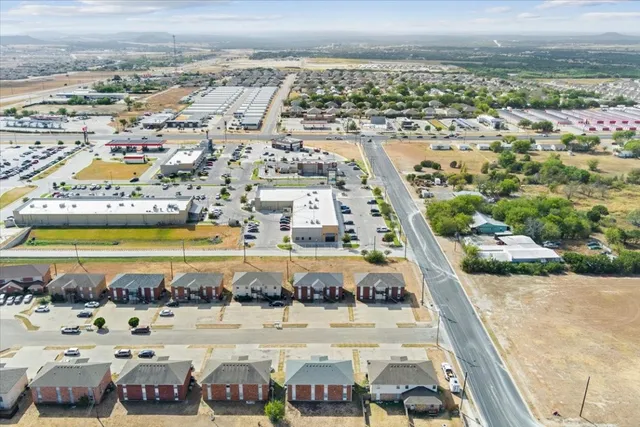 an aerial view of a city