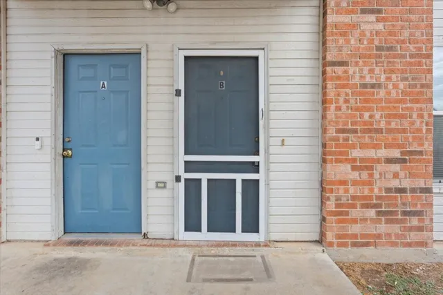 front view of a brick house