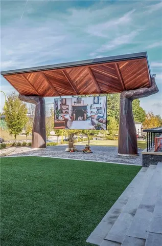 a view of street and shops on a street