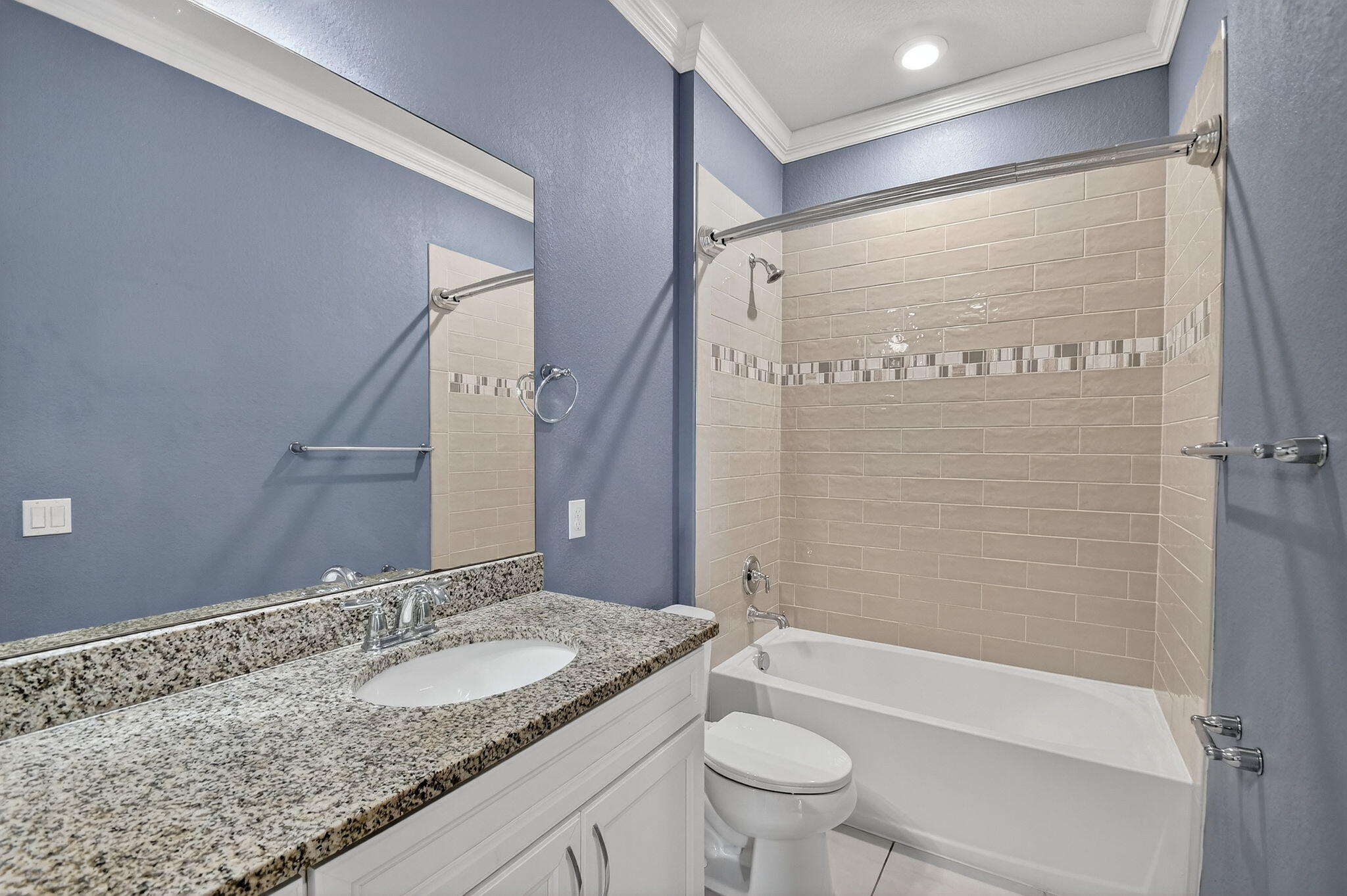 8301 Rearing Lane Lake Worth, FL 33467 - Photo 37 of 109 a bathroom with a granite countertop sink toilet and shower