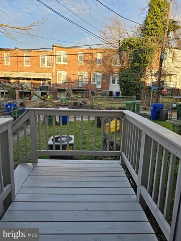 a view of a balcony with city view