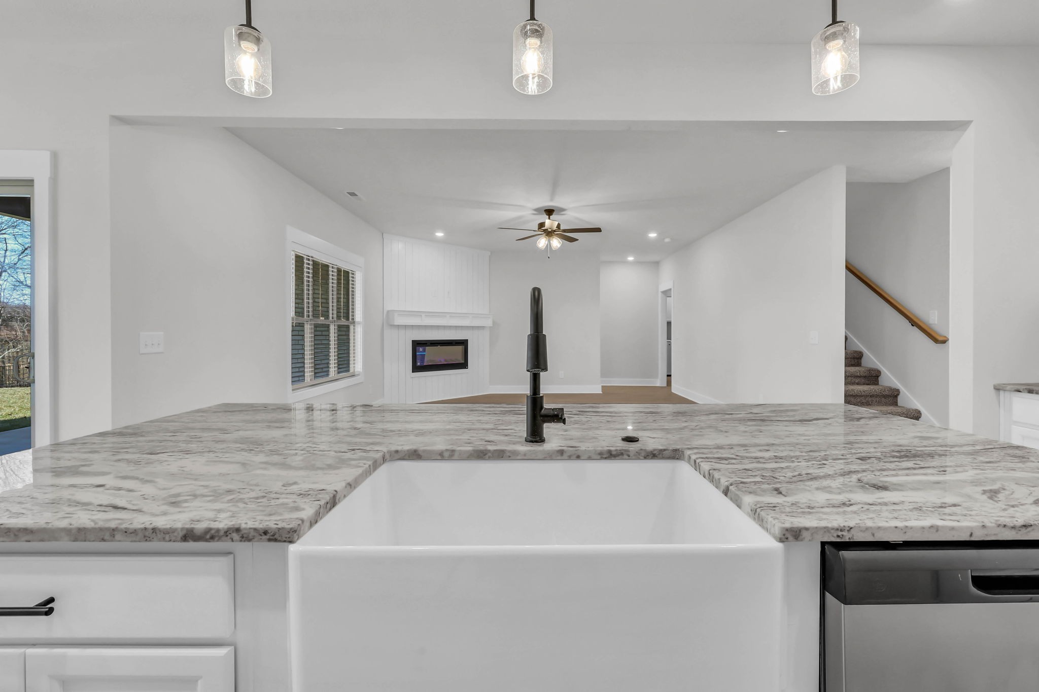 419 Blue Ridge Clarksville, TN 37043 - Photo 17 of 48 a bathroom with a granite countertop sink a large mirror and vanity