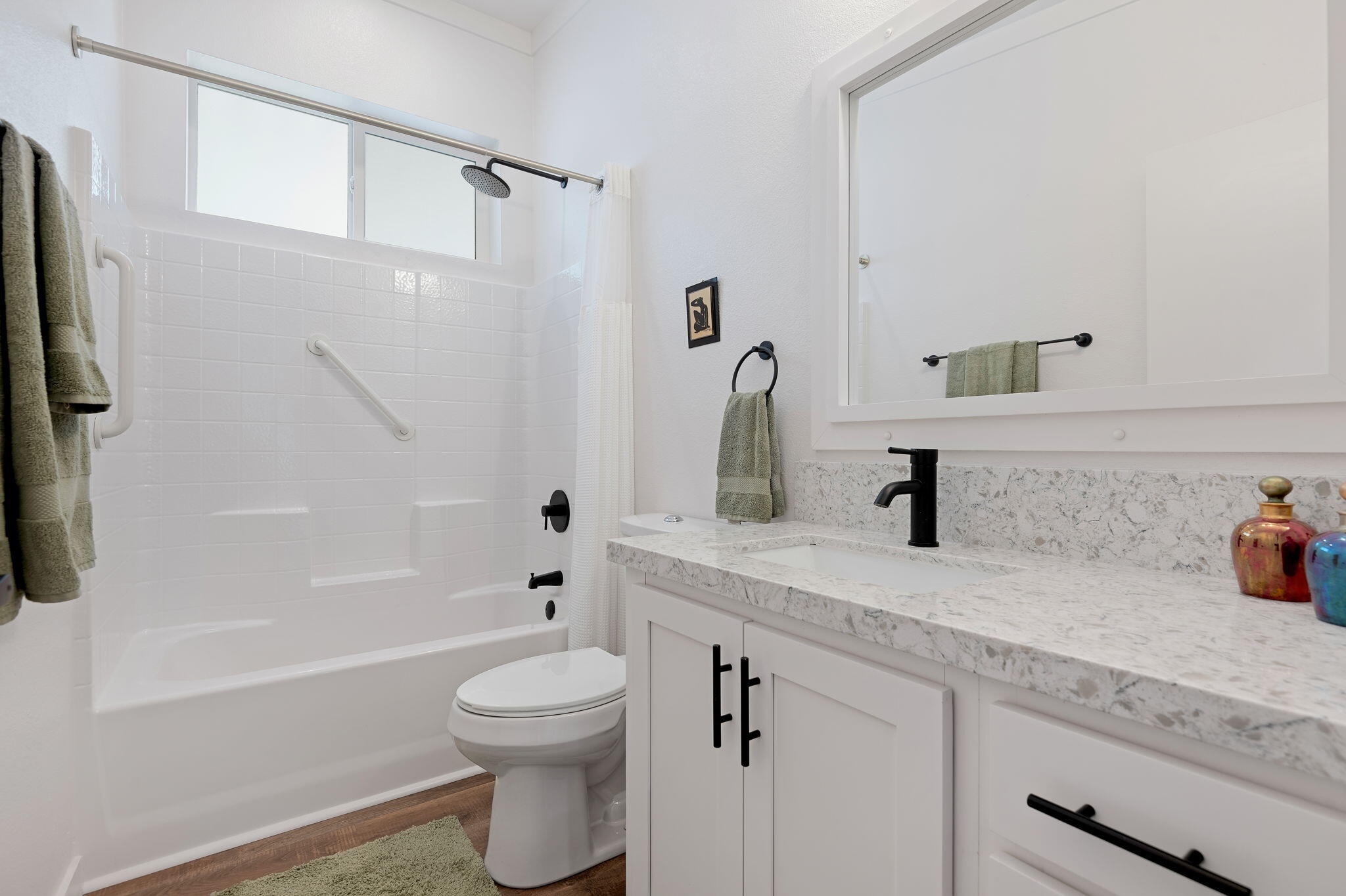 333 Old Mill Road, Unit SPC 79 Santa Barbara, CA 93110 - Photo 19 of 30 a bathroom with a granite countertop sink toilet and shower
