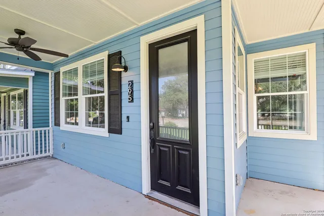 a view of front door of house
