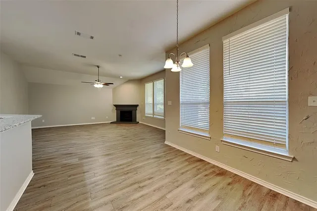 a view of a livingroom with a chandelier