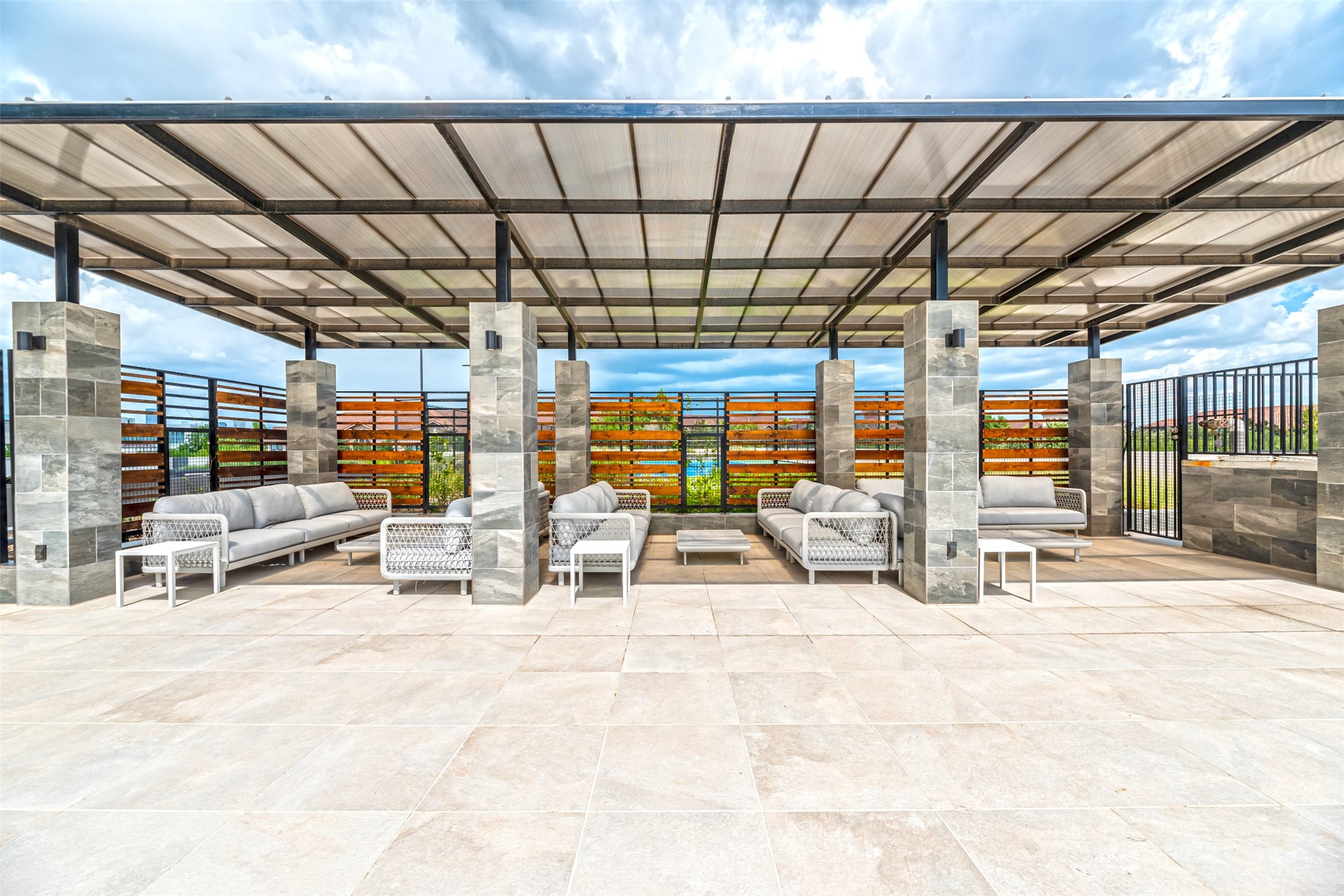1701 Hermann Drive, Unit 34L Houston, TX 77004 - Photo 28 of 37 The ample number of cabanas ensures residents always have the option to enjoy the pool while being shielded from the elements.