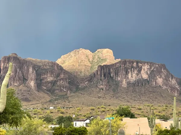 a view of a lake with a mountain in the background