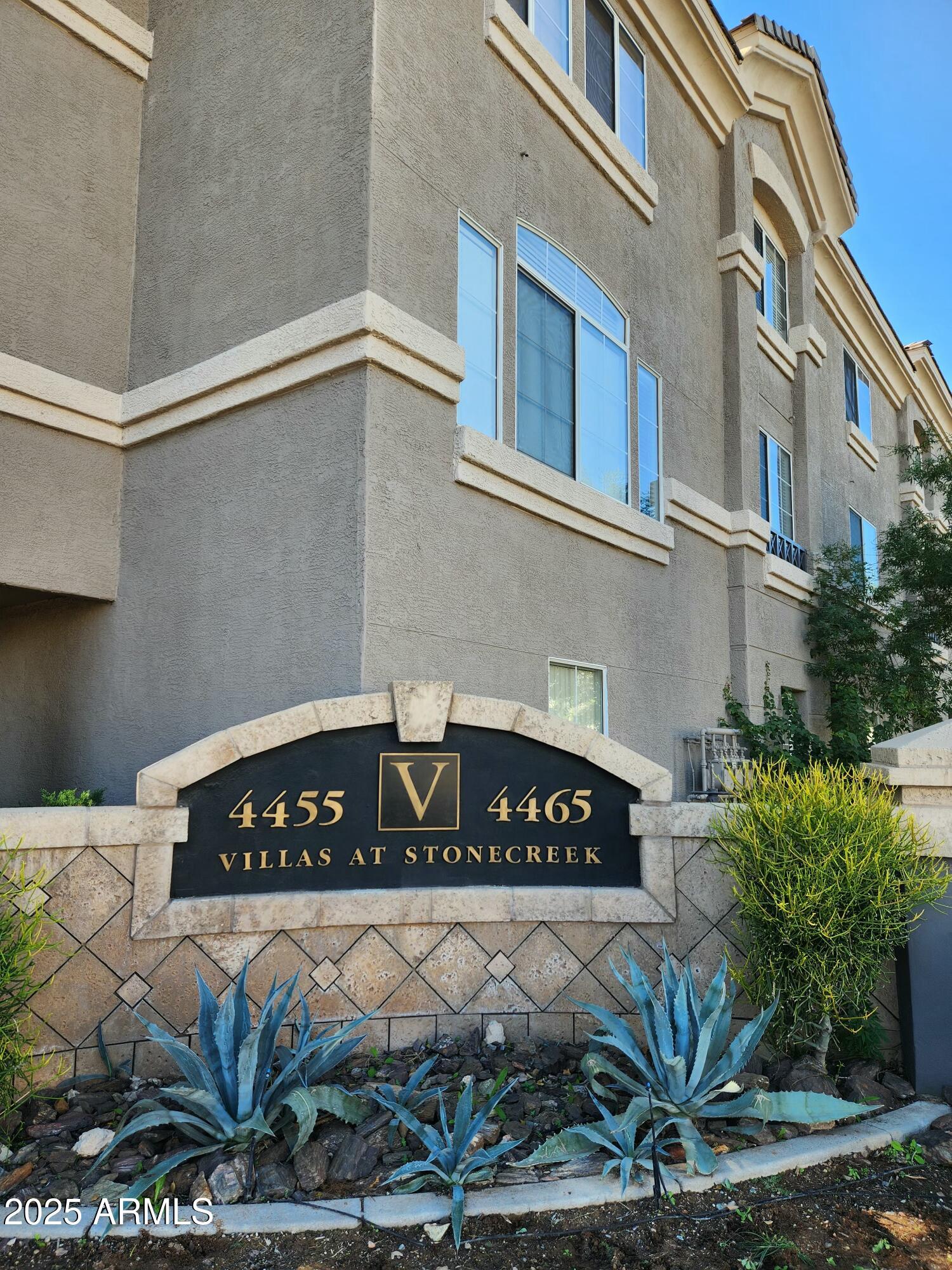 a front view of a building