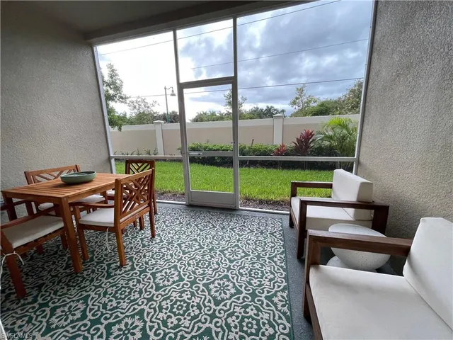 a outdoor view with a sitting space