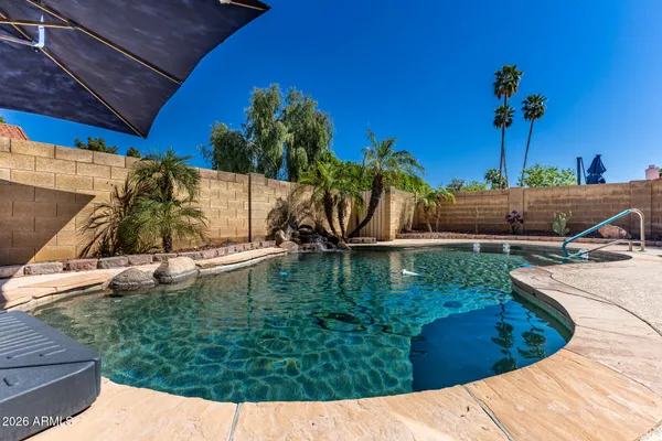 a view of a backyard