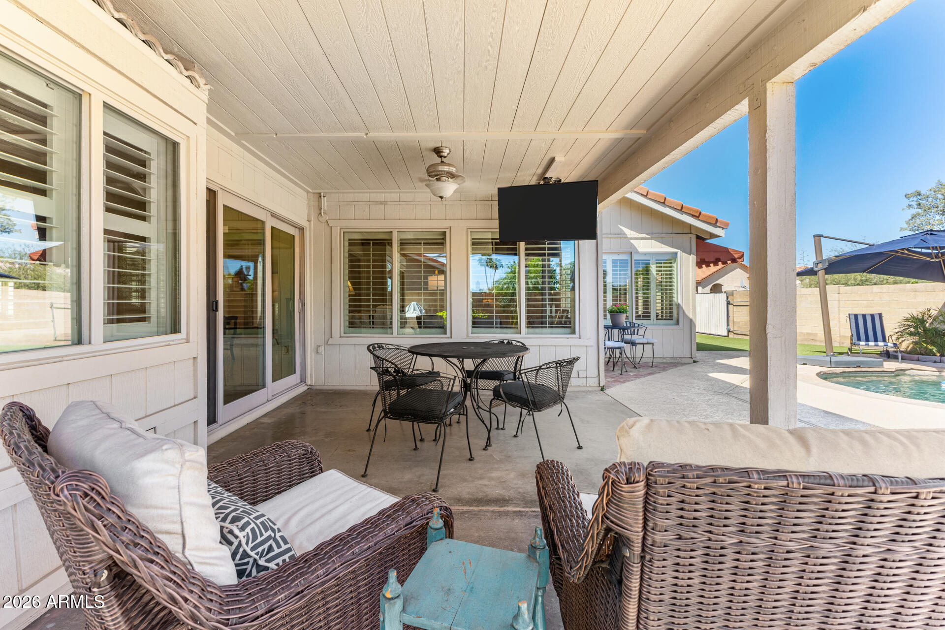 1942 East Krista Way Tempe, AZ 85284 - Photo 36 of 51 a outdoor space with patio the couches and kitchen view with wooden floor