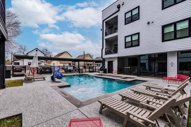 a view of a building with a outdoor space