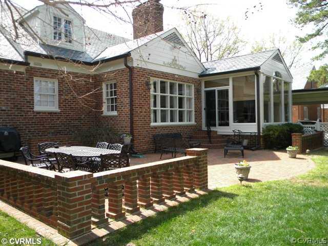 4206 Sulgrave Road Richmond, VA 23221 - Photo 12 of 12 Patio/Deck - Rear terrace with entrance to sun roo