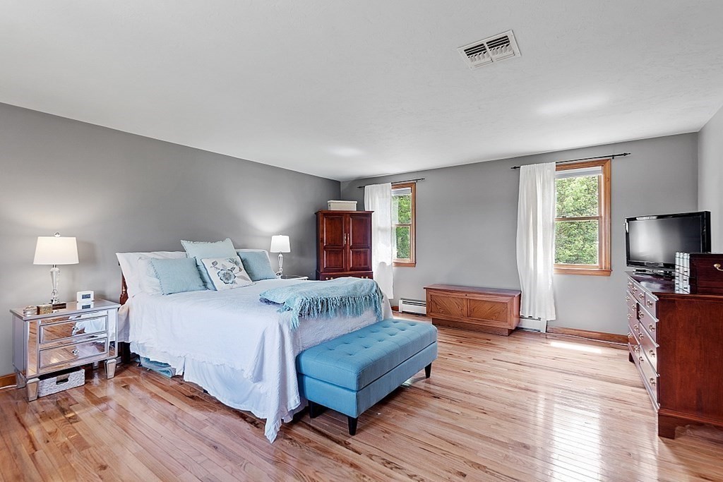 198 Still River Road Bolton, MA 01740 - Photo 31 of 36 a bedroom with a bed wooden floor and window